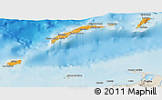 Political Shades 3D Map of Islas de Bahia, shaded relief outside