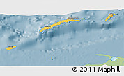 Savanna Style 3D Map of Islas de Bahia, single color outside