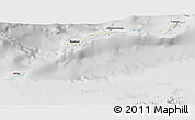 Shaded Relief 3D Map of Islas de Bahia, lighten, desaturated