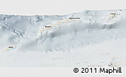 Shaded Relief 3D Map of Islas de Bahia, lighten, semi-desaturated