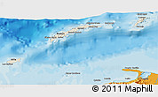 Shaded Relief 3D Map of Islas de Bahia, political shades outside