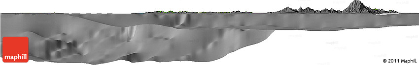 Satellite Horizon Map of Islas De Bahia, desaturated