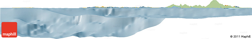 Savanna Style Horizon Map of Islas De Bahia, single color outside