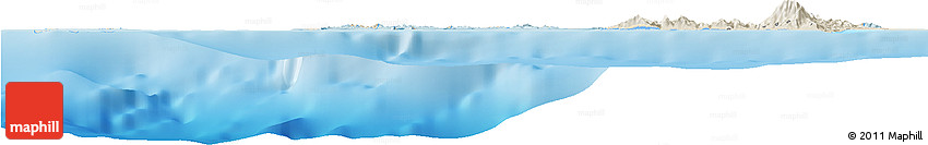 Shaded Relief Horizon Map of Islas De Bahia
