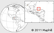 Blank Location Map of Islas de Bahia, within the entire country