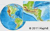 Physical Location Map of Islas de Bahia, within the entire country