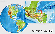 Physical Location Map of Islas de Bahia