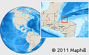 Shaded Relief Location Map of Islas de Bahia