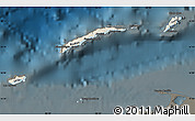 Shaded Relief Map of Islas de Bahia, darken