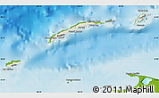 Shaded Relief Map of Islas de Bahia, physical outside