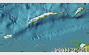 Shaded Relief Map of Islas de Bahia, satellite outside
