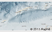Shaded Relief Map of Islas de Bahia, semi-desaturated
