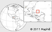 Blank Location Map of Roatan