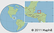 Savanna Style Location Map of Roatan