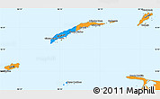 Political Simple Map of Islas de Bahia, political shades outside