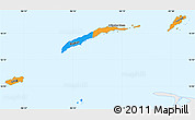Political Simple Map of Islas de Bahia, single color outside