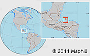 Gray Location Map of Utila