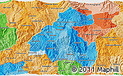 Political Shades 3D Map of La Paz