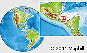 Physical Location Map of La Paz, highlighted country