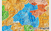 Political Shades Map of La Paz