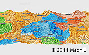 Political Shades Panoramic Map of La Paz