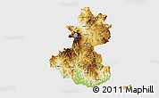 Physical 3D Map of Lempira, single color outside