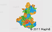 Political 3D Map of Lempira, cropped outside