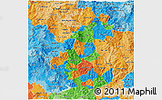 Political 3D Map of Lempira, political shades outside