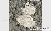 Shaded Relief 3D Map of Lempira, darken