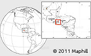 Blank Location Map of Candelaria, within the entire country