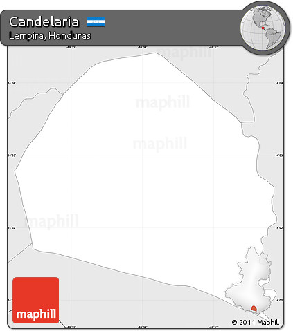 Silver Style Simple Map of Candelaria