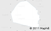 Silver Style Simple Map of Candelaria, single color outside