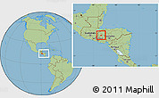 Savanna Style Location Map of Gracias, within the entire country