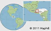 Savanna Style Location Map of Gracias, highlighted country
