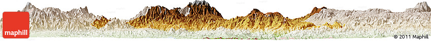 Physical Horizon Map of Lempira, lighten