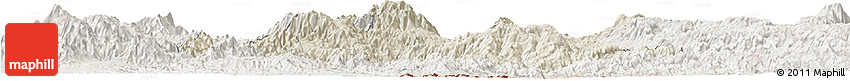 Shaded Relief Horizon Map of Lempira, lighten Shaded Relief Horizon Map of Lempira, lighten