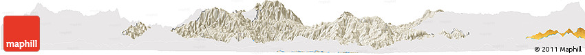 Shaded Relief Horizon Map of Lempira, single color outside