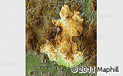 Physical Map of Lempira, darken