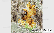 Physical Map of Lempira, semi-desaturated