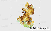 Physical Map of Lempira, single color outside
