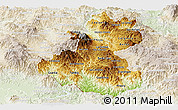 Physical Panoramic Map of Lempira, lighten