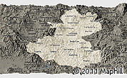 Shaded Relief Panoramic Map of Lempira, darken