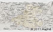 Shaded Relief Panoramic Map of Lempira, semi-desaturated