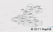 Silver Style Panoramic Map of Lempira, single color outside