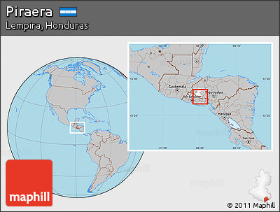 Gray Location Map of Piraera, highlighted parent region