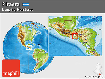 Physical Location Map of Piraera, highlighted parent region