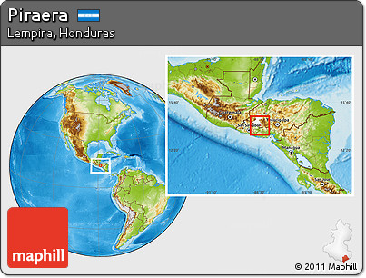 Physical Location Map of Piraera, highlighted parent region