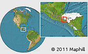 Satellite Location Map of Piraera, highlighted country, highlighted parent region