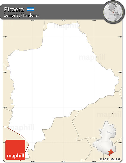 Classic Style Simple Map of Piraera