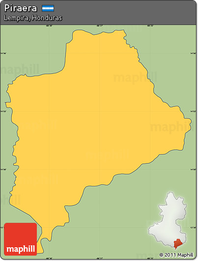 Savanna Style Simple Map of Piraera, cropped outside